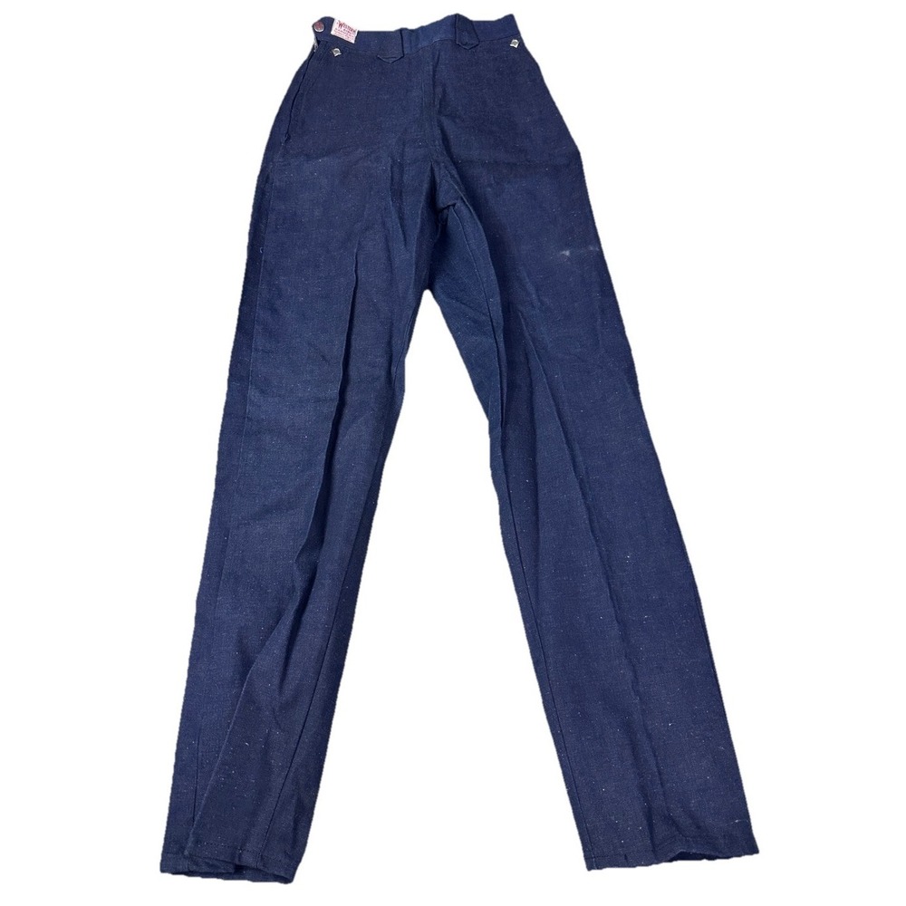 Vtg Western Girl Fishback Mfg Co Denim Jeans Womens Style Sz 24 Waist‎ Perl